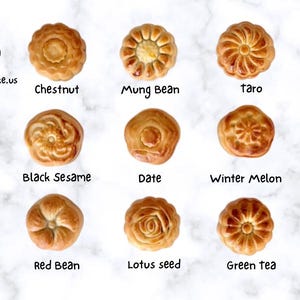 12pc 50g Handmade Traditional Chinese Mooncakes, Mid-Autumn Festival, Lunar New Year. 纯手工中国传统月饼。
