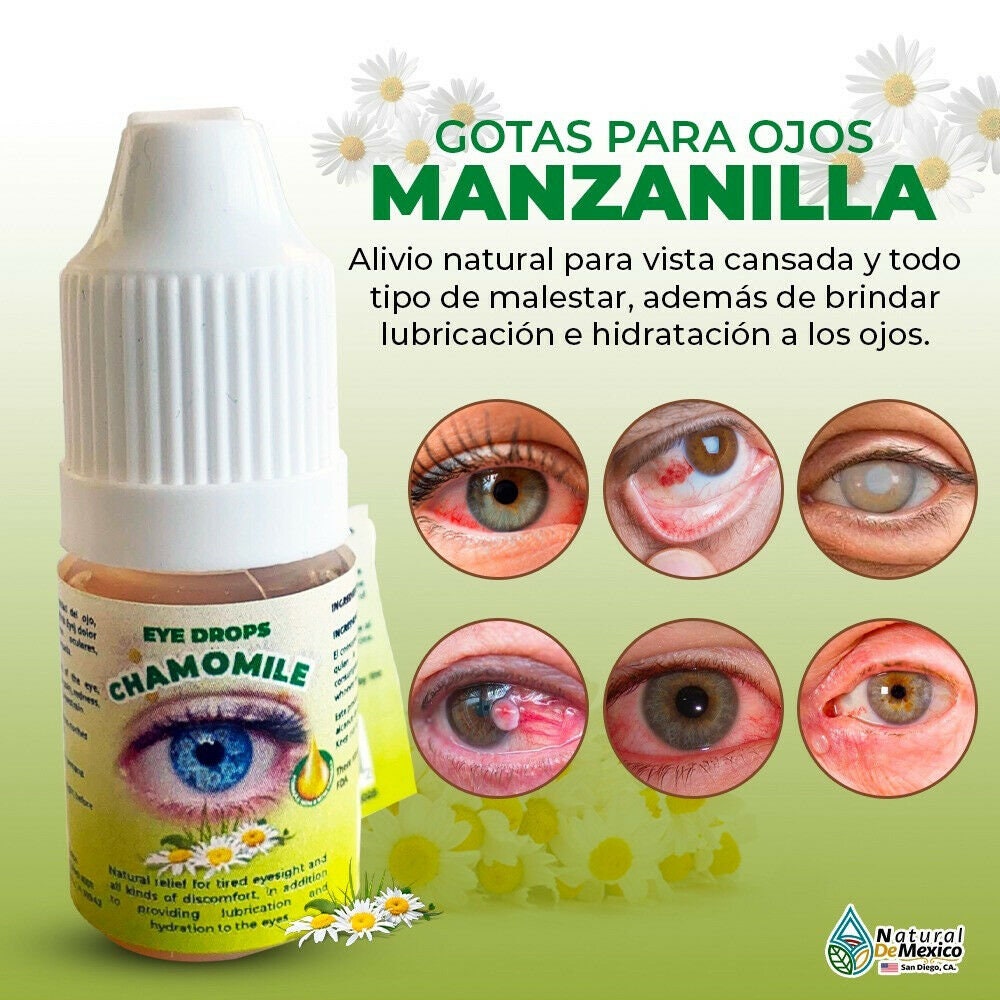 Gotas para Ojos de Manzanilla para limpiar y curar tus ojos Etsy México