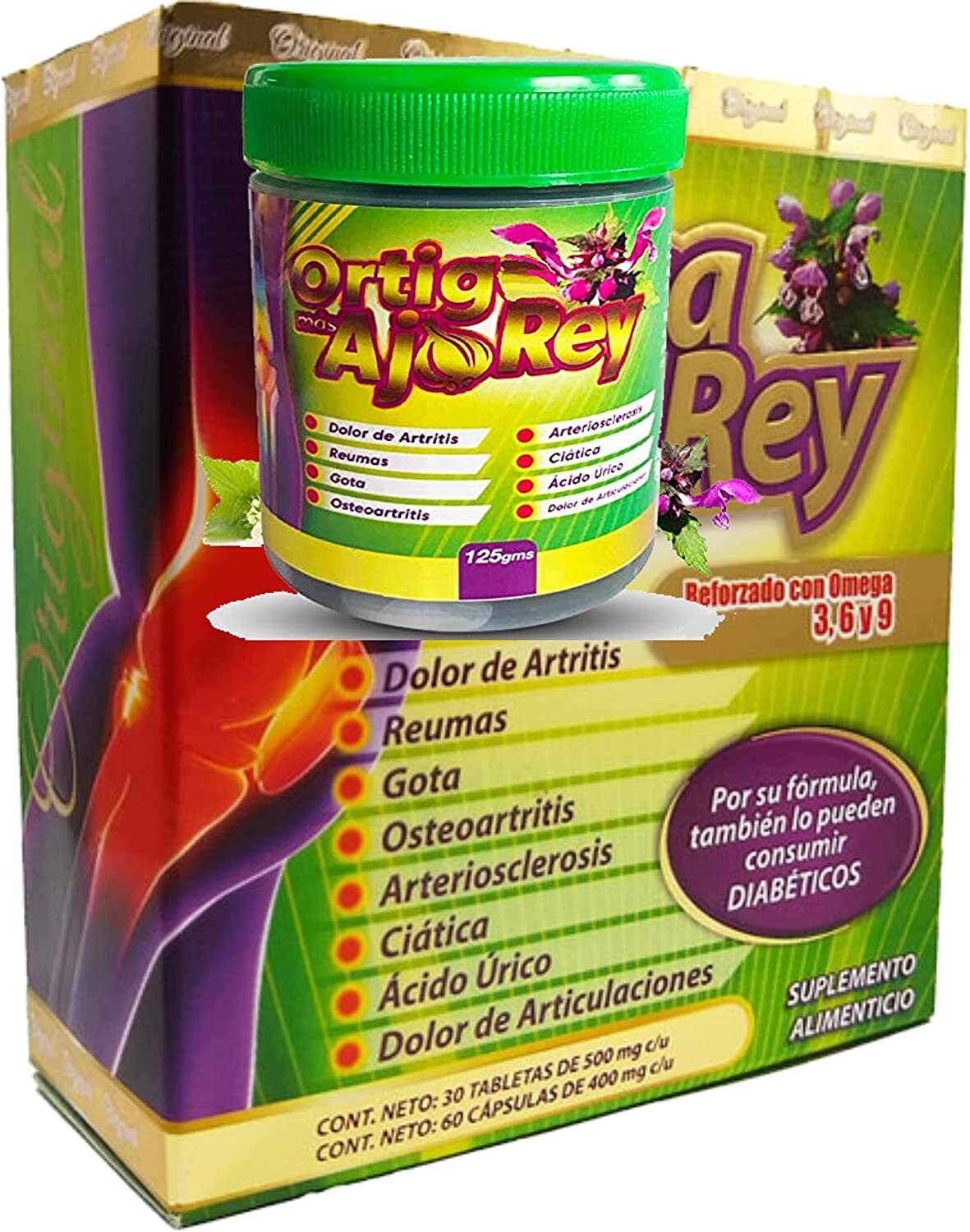 ortiga mas ajo rey with omega 3