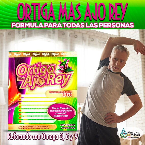 ortiga mas ajo rey with omega 3