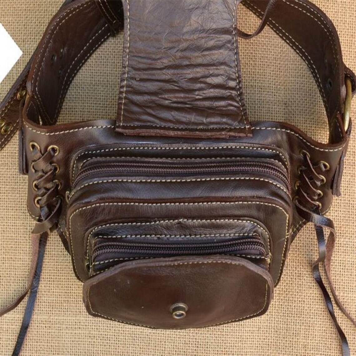 Leather Shoulder Bag Men Women Medieval Accessories Vintage | Etsy
