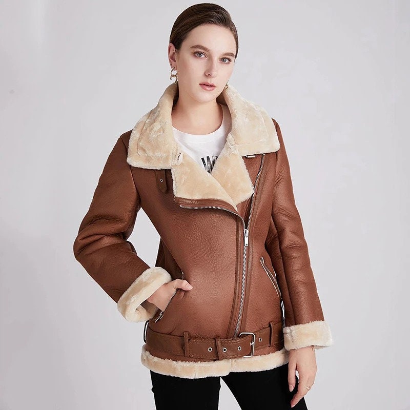 Faux Sheepskin Coat - Etsy
