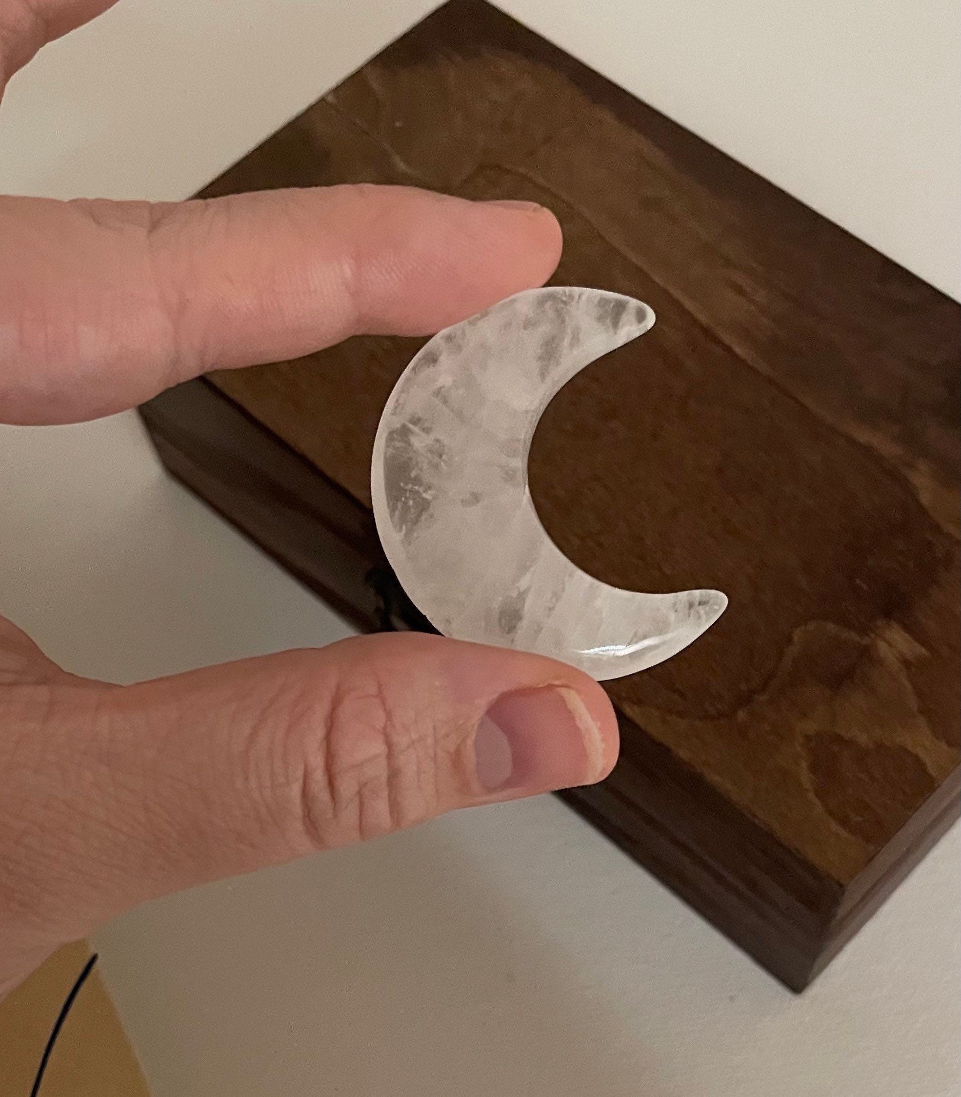 Croissant de Lune en Cristal Roche