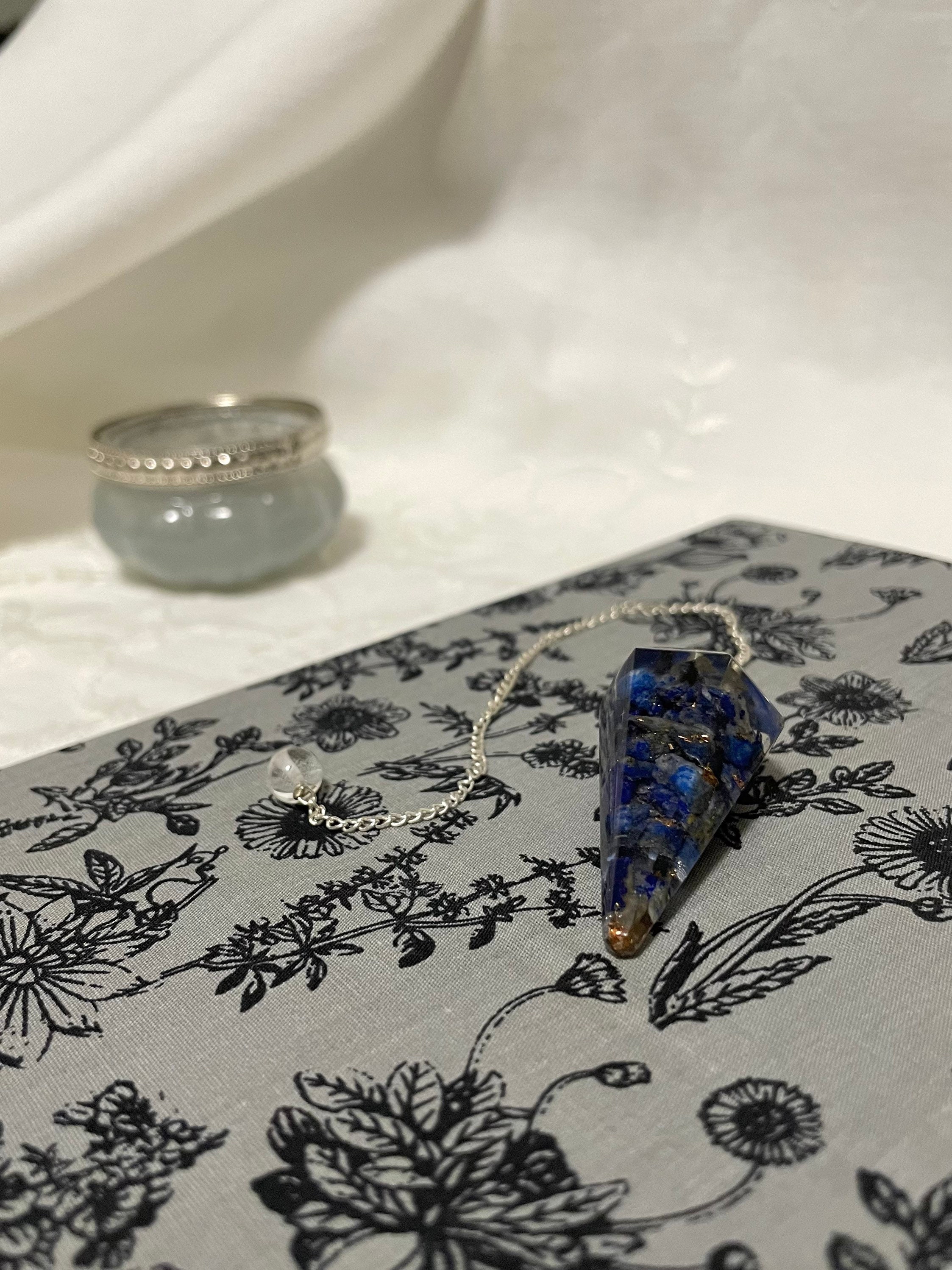Pendule Divinatoire Radiesthésie Orgonite Lapis Lazuli