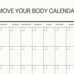 Fitness Calendar