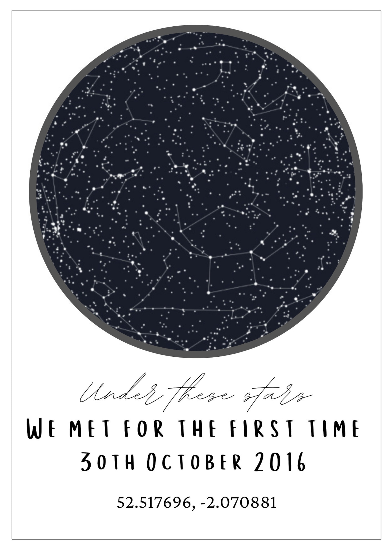 Star Chart The Night We Met