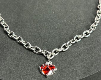 Vampir Herz Kette | Edelstahl-Charme-Halskette