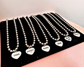 Cadena Dom Sub/Collar pervertido/Regalos para ella