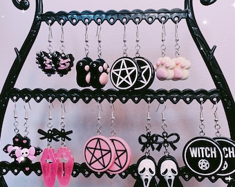 Pastell Goth Ohrring | Kawaii Goth Schmuck aus Resin