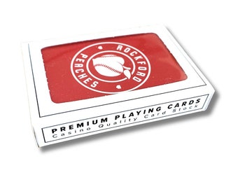Rockford Peaches logo playing cards