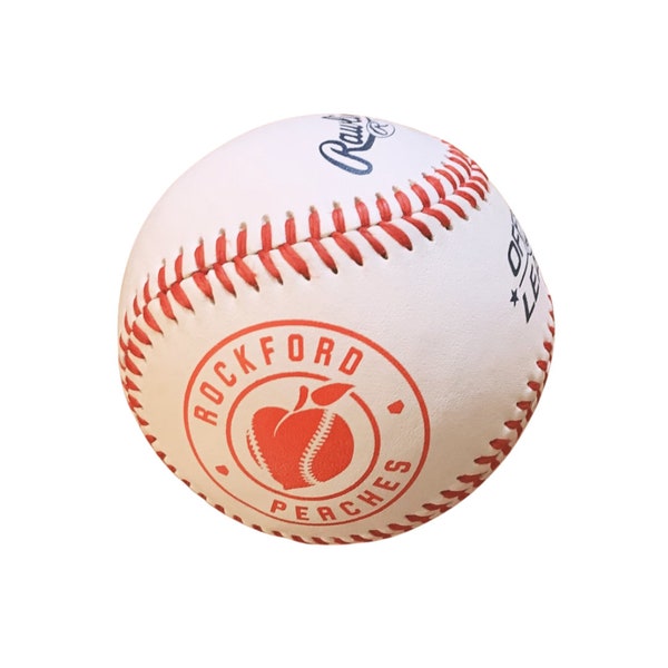 Rockford Peaches logo baseball