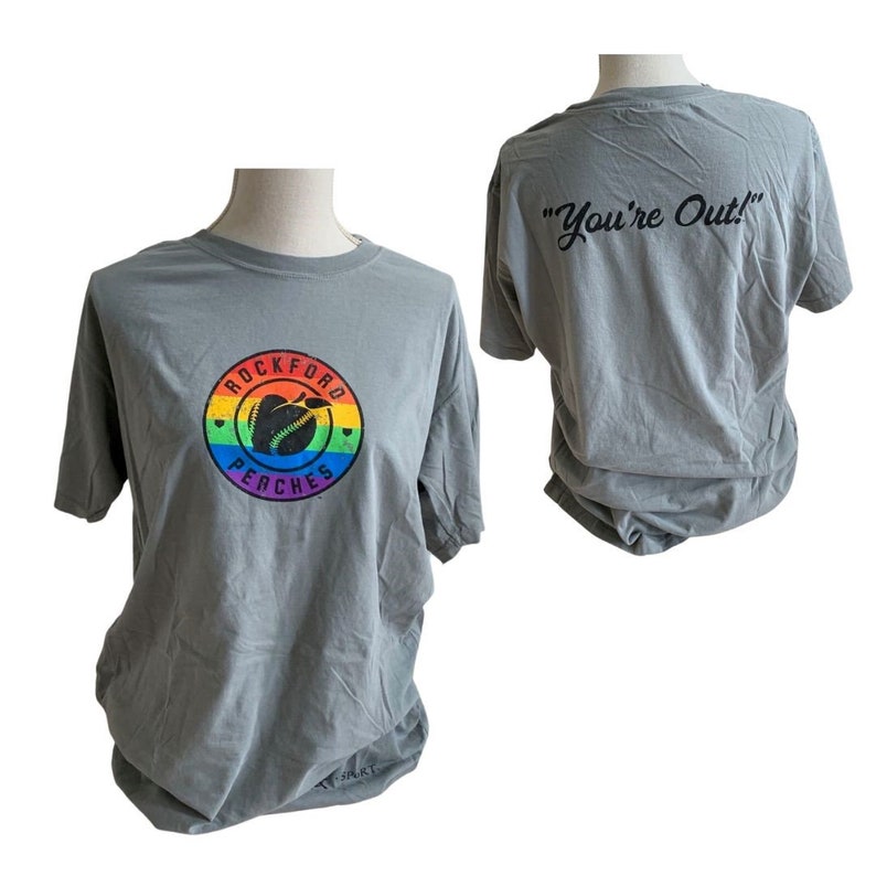 Rockford Peaches Pride logo, Unisex tee. image 1