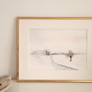 Winter Rest, Original Watercolor Painting