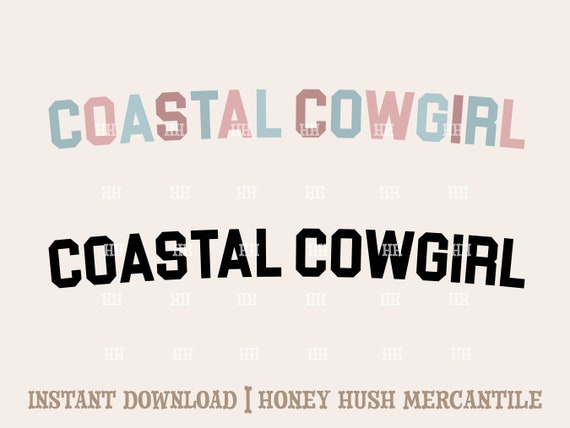 Coastal Cowgirl SVG PNG | Retro Cowgirl File | Coastal Cowgirl Summer Cutting File | Cute Western PNG | Digital Download