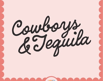 Cowboys & Tequila SVG | Western Cowgirl Shirt File | Cowboys and beer Country Western | 90s country | Cricut Cutting File