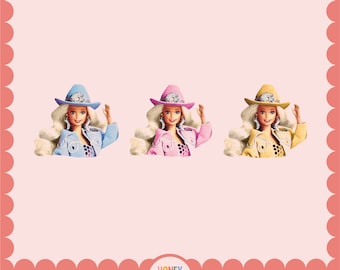 Cowgirl Doll PNG | Western Sublimation File | Retro Honky Tonk PNG | Digital Download