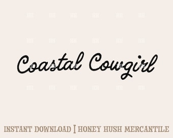 Coastal Cowgirl SVG | Retro Cowgirl File | Coastal Cowgirl Summer Cutting File | Cute Western PNG | Digital Download