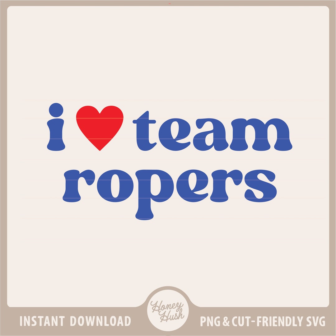 I Heart Team Ropers SVG PNG Rodeo Cowboys Trendy Western Cut - Etsy