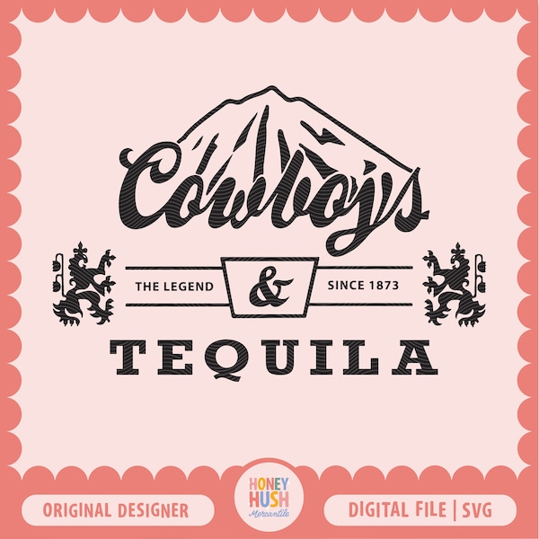 Cowboys & Tequila SVG | Cut Friendly File | Western Beer Shirt File | Trendy Cowgirl Cricut Cut File