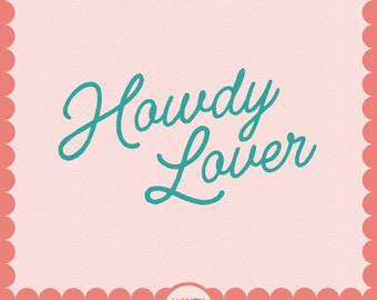 Howdy Lover SVG | Trendy Boutique Shirt File | Country Western Cowgirl Rope | Sublimation and Cricut Cutting File | Digital Download