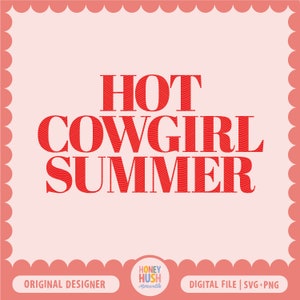 Heißes Mädchen Sommer SVG PNG | Trendy Western Cut File | Cowgirl Sublimation | Cricut Cut File
