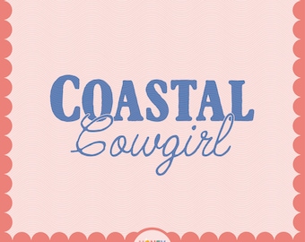 Küsten-Cowgirl SVG | Retro Cowgirl-Datei | Küsten-Cowgirl-Sommer-Schneidedatei | Süße Western PNG | Digitaler Download