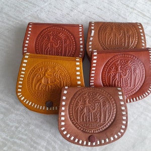 Father&#39;s Day Gift, unisex Wallet, Genuine Soft Leather Wallet, Set of 4 Moroccan wallets Gift for Him and her, moroccan leather