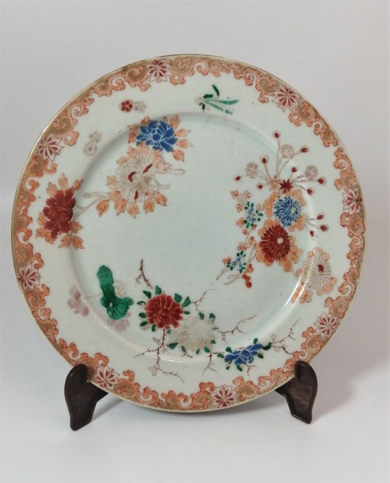 古伊萬里牡丹紋八角皿 花模様　明治時代 アンティーク有田伊万里焼皿：江戸・明治牡丹文様 - Etsy 日本