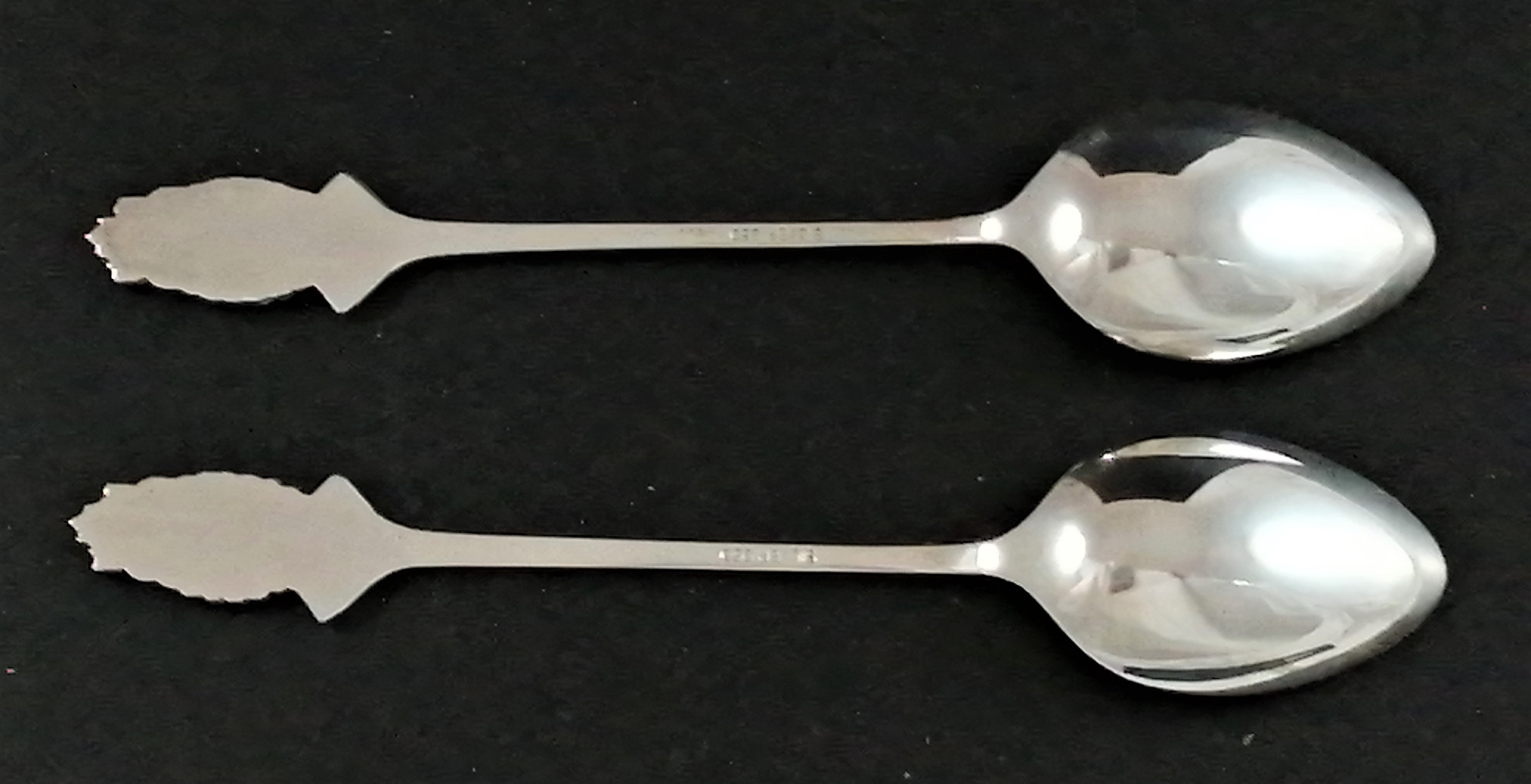 Pair of .950 Silver Commemorative Spoons, 