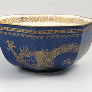Wedgwood large octagonal  bowl "Celestial Dragon"  Daisy Makeig Jones ,с.1920