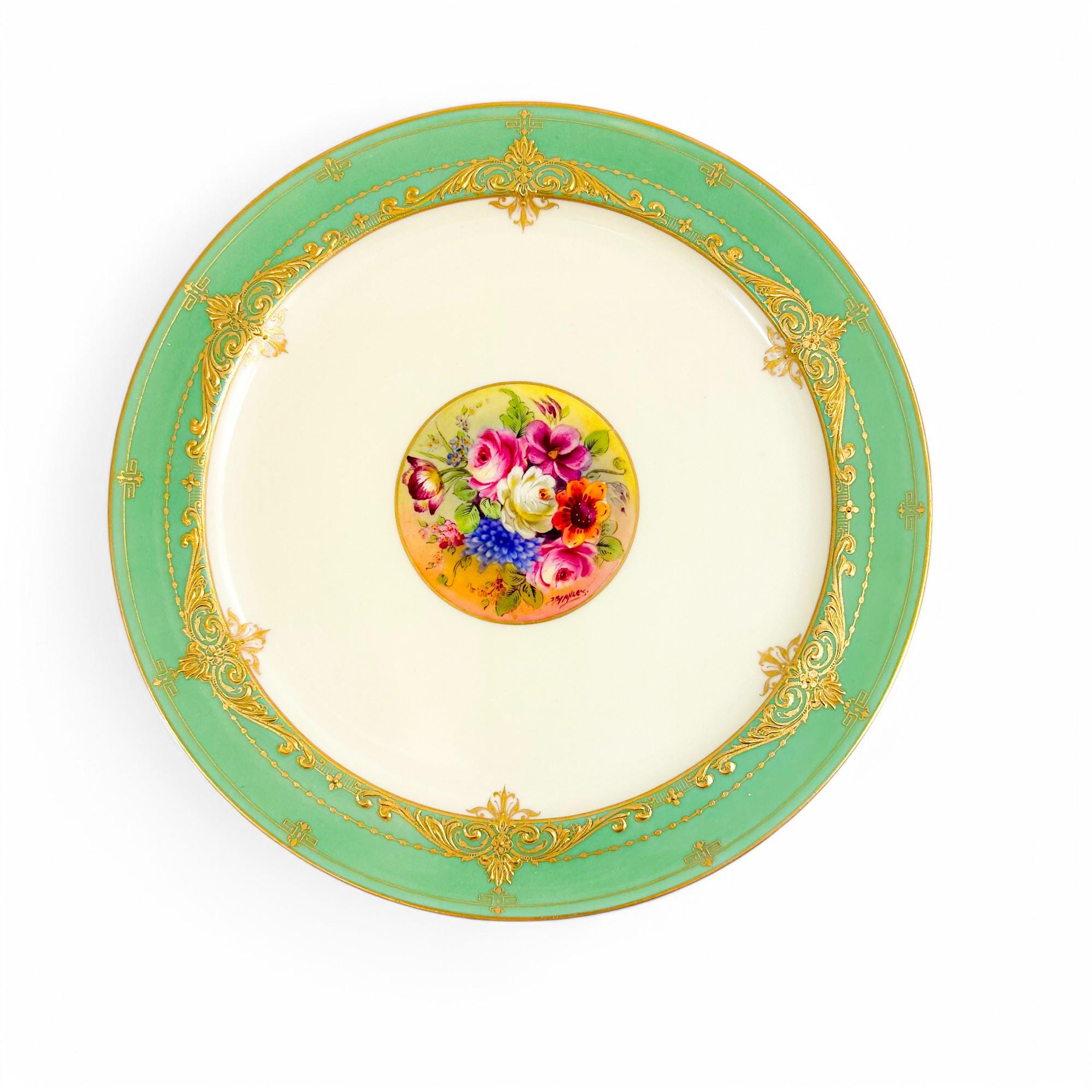 【 WORCESTER】プレート　キャビネット ロイヤルウースターのキャビネットプレート：ジャック・スタンレー