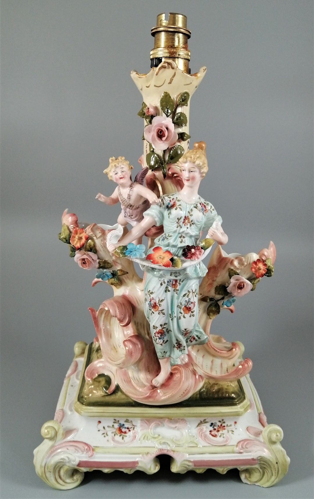 Antique Porcelain Figural Lamp With CherubsСonta & Boehme Etsy