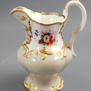 Antique English Porcelain Jug by Rockingham, Model 8376, c.1830