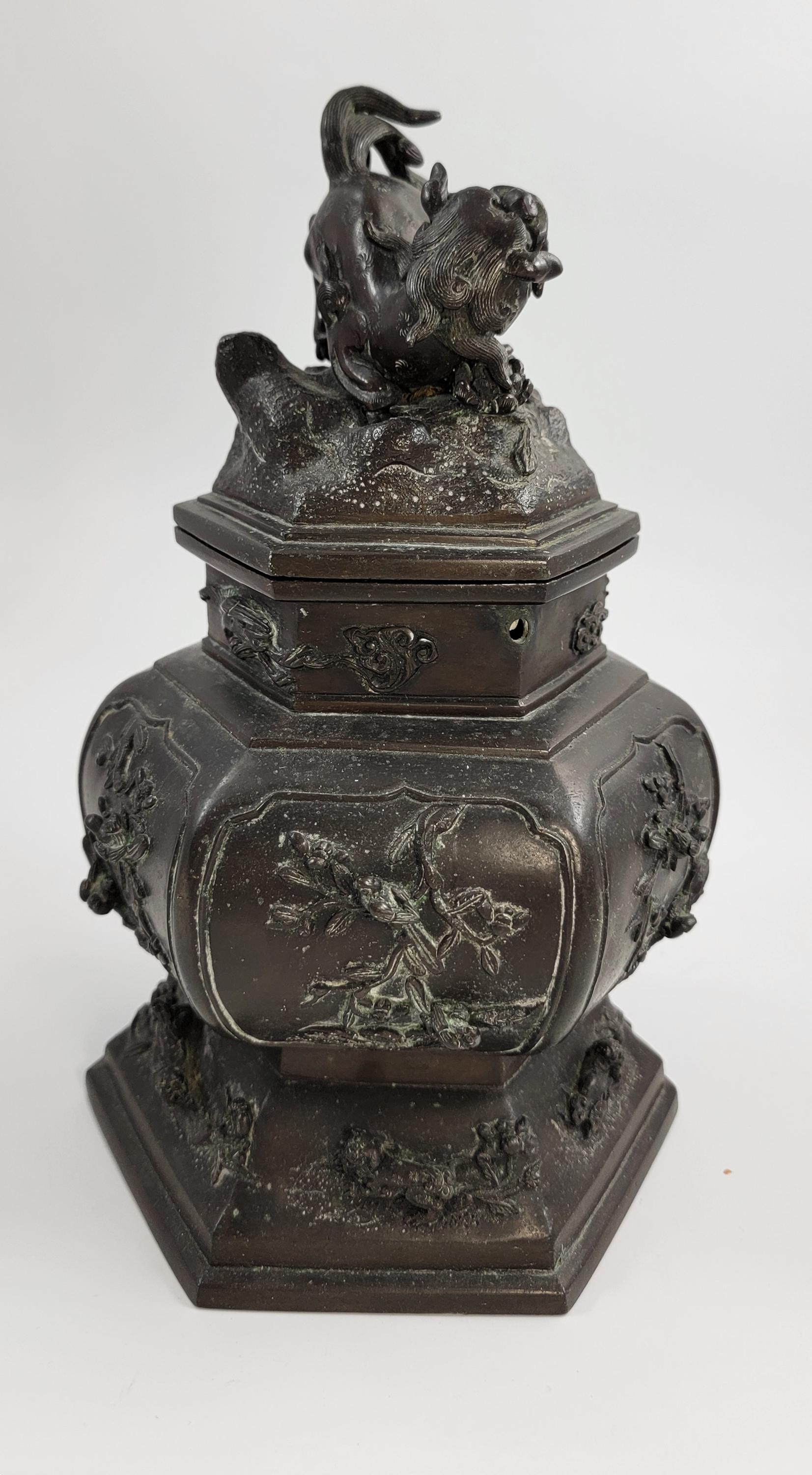 中国のアンティーク青銅香炉、芙蓉獅子、19世紀清 - Etsy 日本