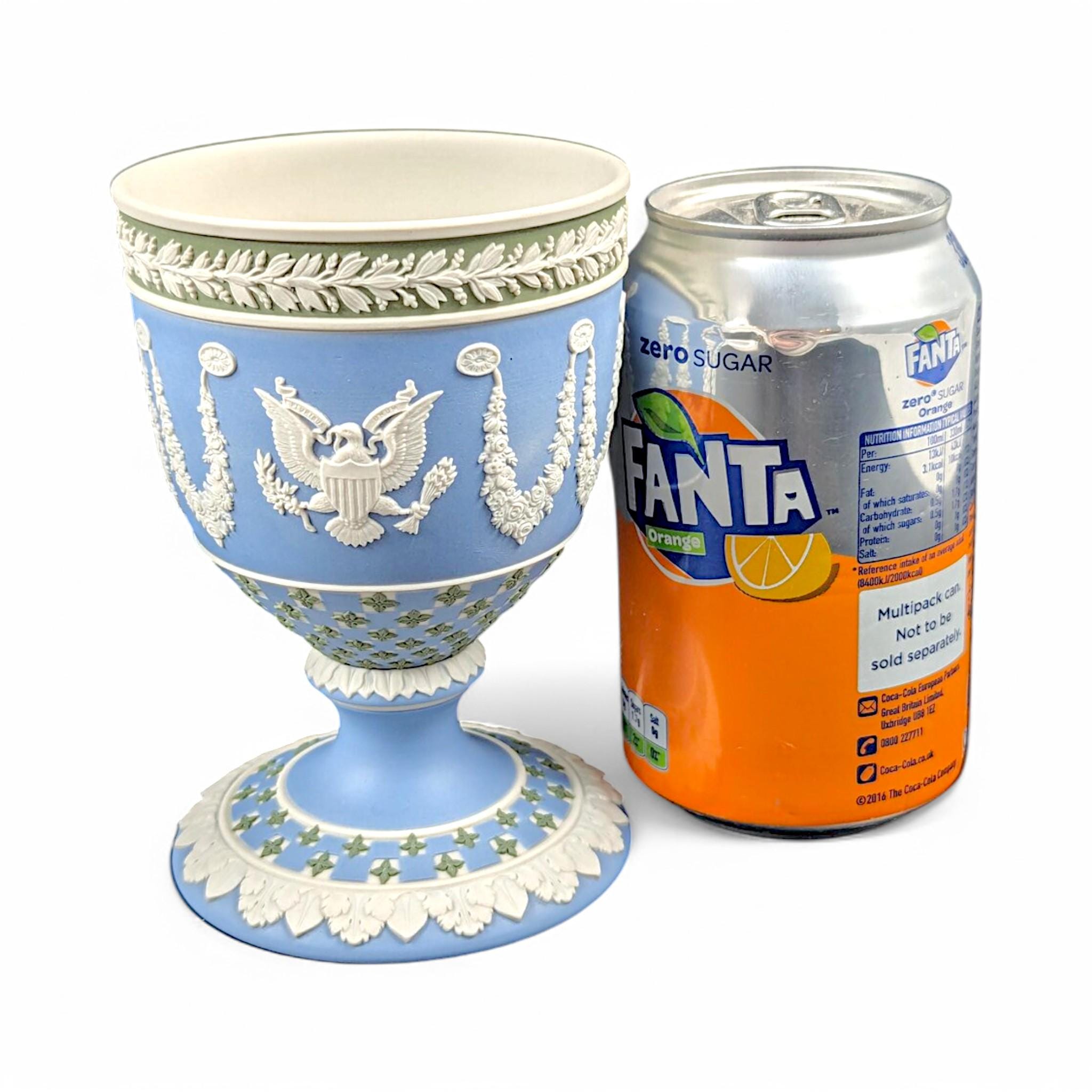 Wedgwood Tricolour Jasperware Goblet: Silver Jubilee 1977, Bermuda