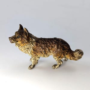 Austrian Cold-Painted Bronze Dog Figure