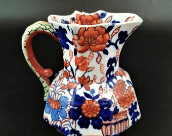 Mason&#39;s Patent Ironstone China &#39;Japan Basket&#39; Hydra Jug c1830