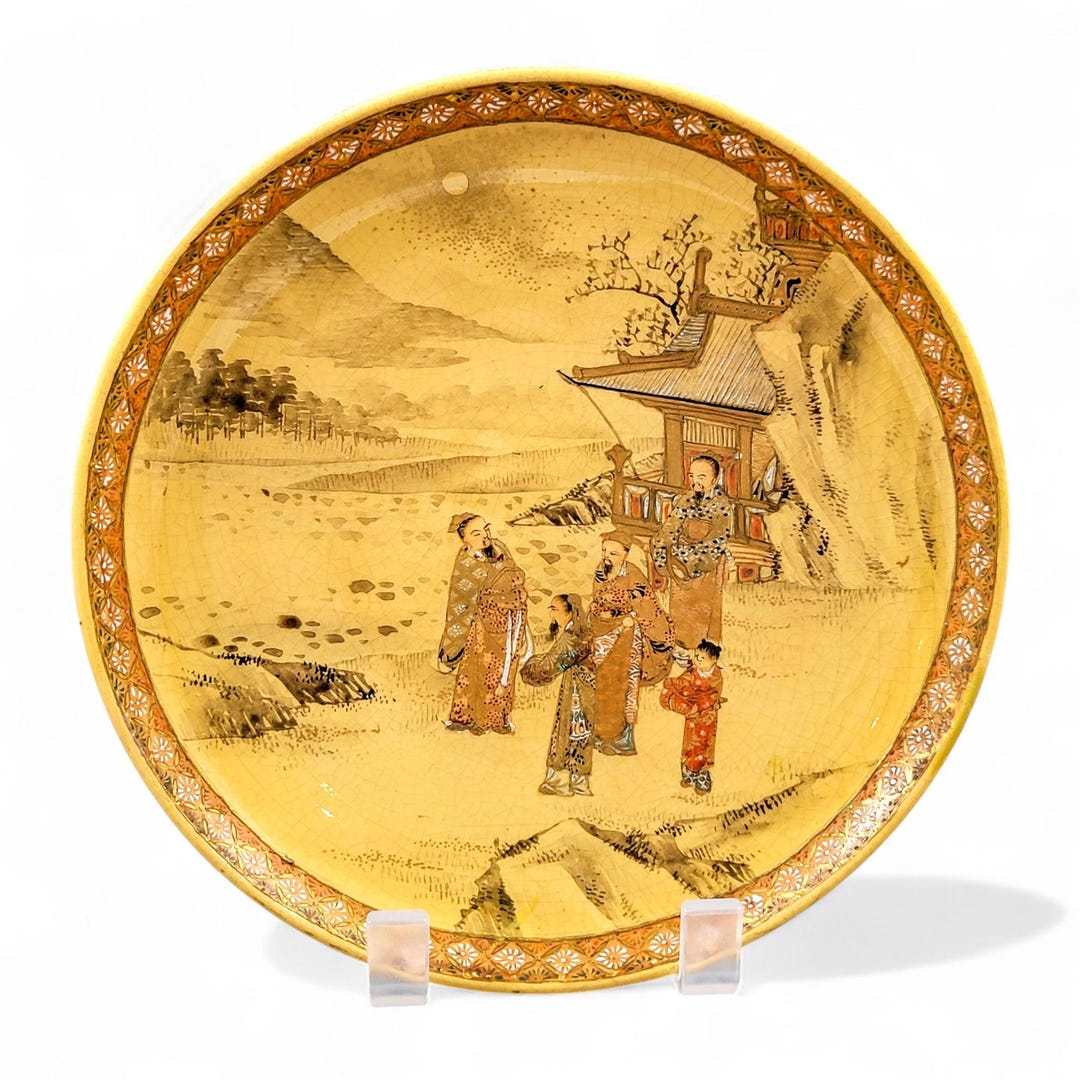 明治京都薩摩皿 泰山作 サイン入り - Etsy 日本