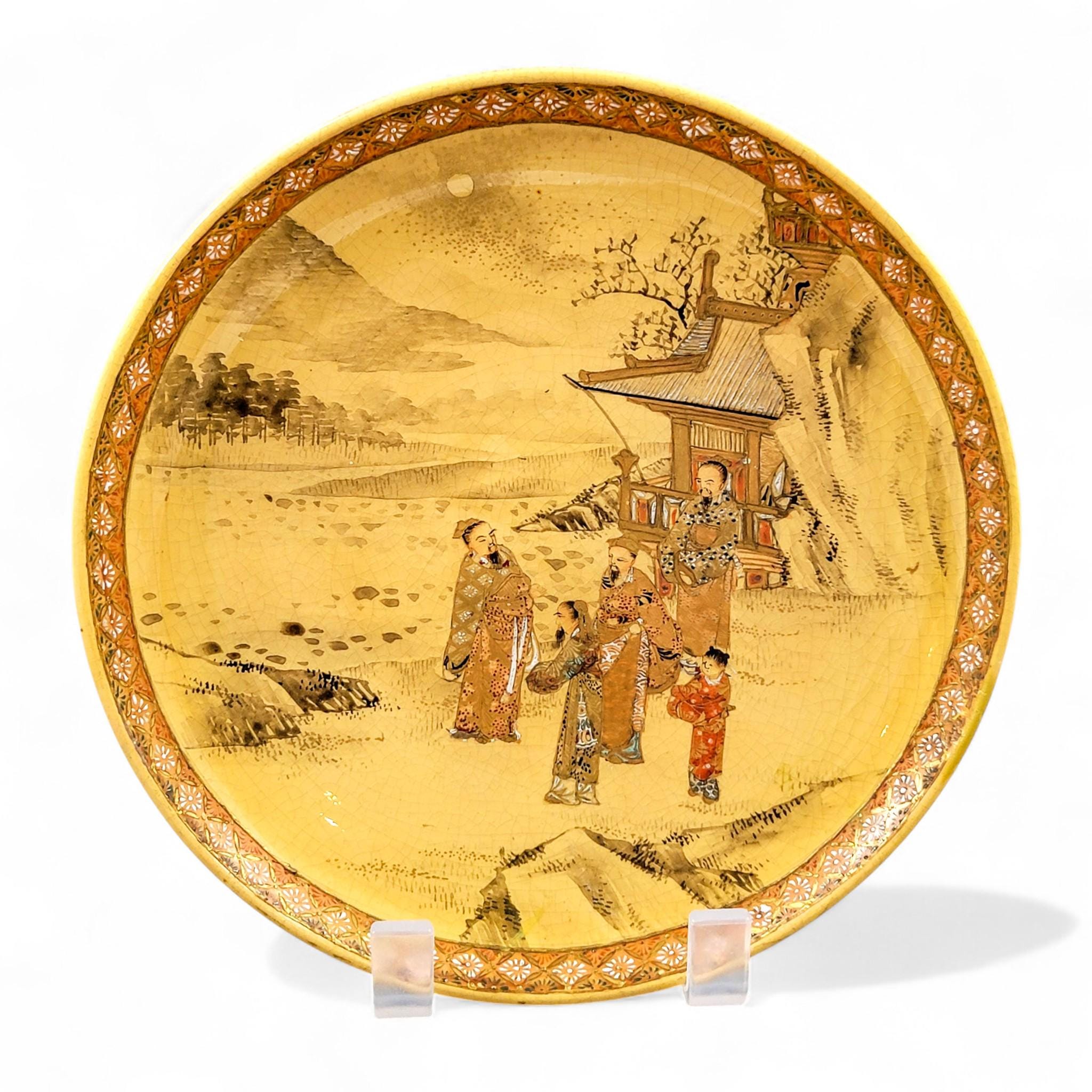 明治京都薩摩皿 泰山作 サイン入り - Etsy 日本