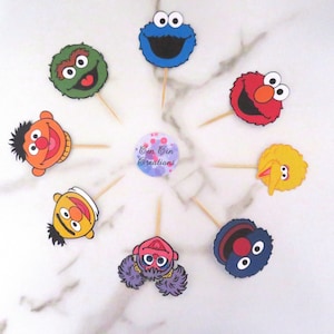 Kinder Charaktere Cupcake Toppers / Assorted-Food Picks doppelseitig / Geburtstagspartyzubehör / 12-24 Cupcake Toppers / Feiern