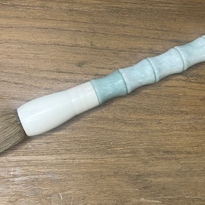 Approx. 13" Neutral Jade Bamboo-shaped Calligraphy Brush