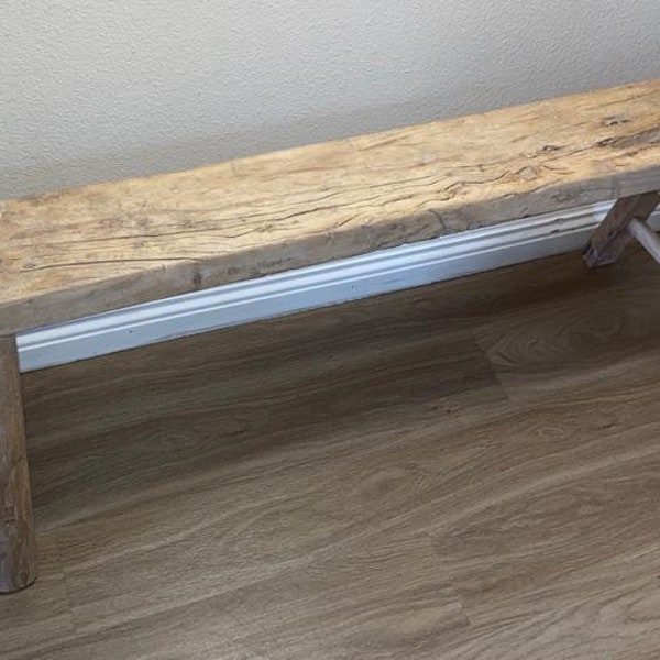 Antique Rustic Vintage Bench ( Handmade ) Size and Finish Vary