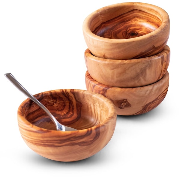 Olive Wood Bowl / Candle Jar handmade gift