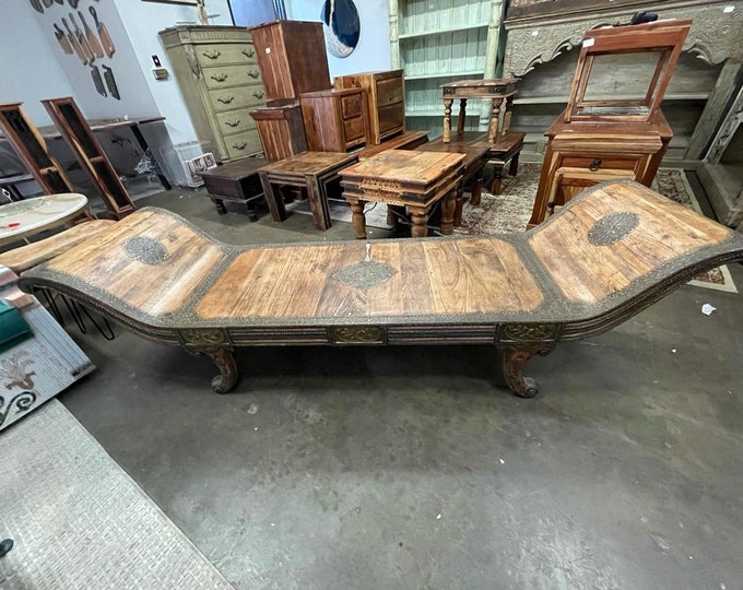 Handmade Vintage Antique French Style Chaise Lounge Solid Etsy