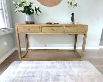 Hand made Ming Console Table With 3 Drawers-Weathered / multiple sizes and color