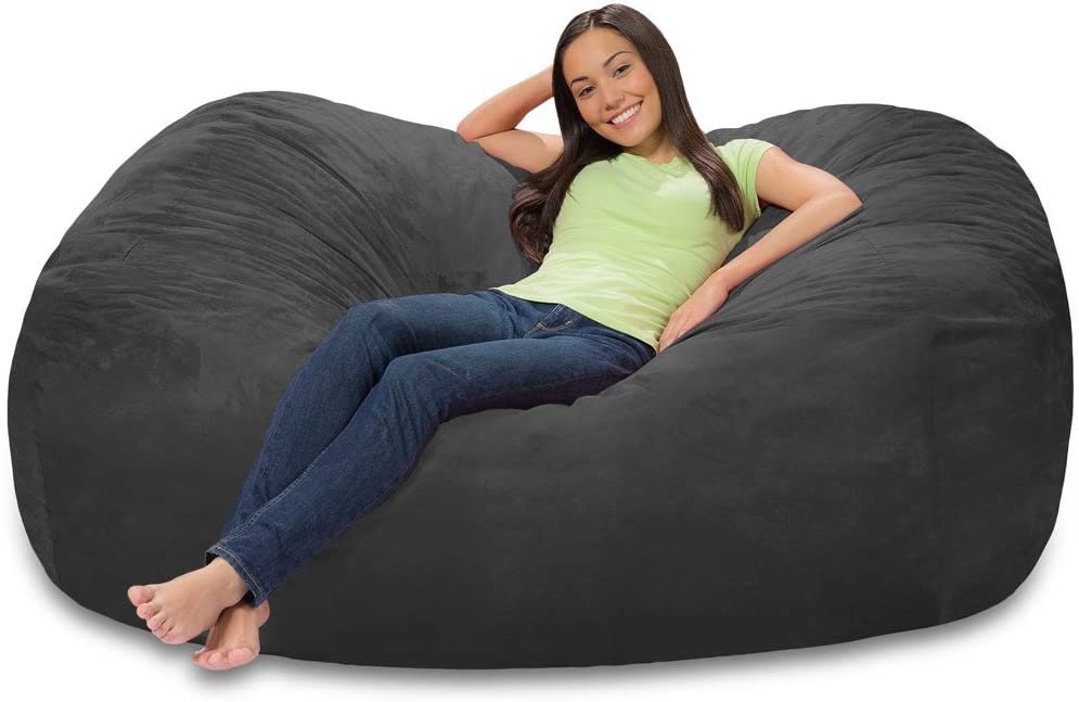 6ft Bean Bag Chair Cover Only Large Washable Furniture Bean Etsy
