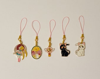 Sailor Moon Phone Charm, Cardcapter Sakura Key Charm, Luna Cat, Artemis Cat, Cartoon Character, Moon Cat, Anime Kawaii, Babe With The Power