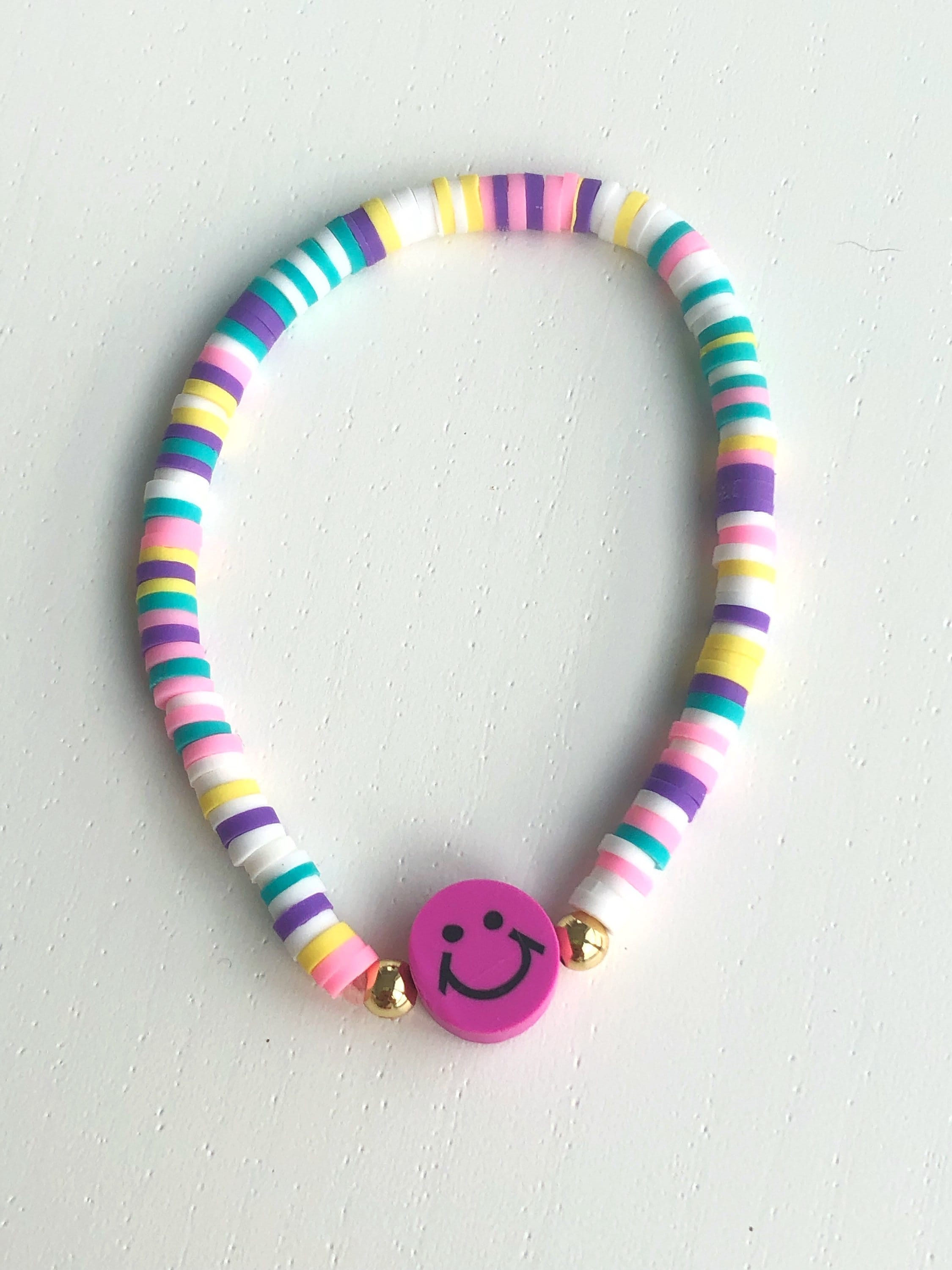 Heishi Bead Bracelet Polymer Clay Bracelet Stacking | Etsy