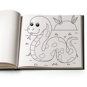 Adult coloring pages, Mental Health Coloring Pages, Reptile Coloring pages, Snake Coloring Pages  Animal coloring Page