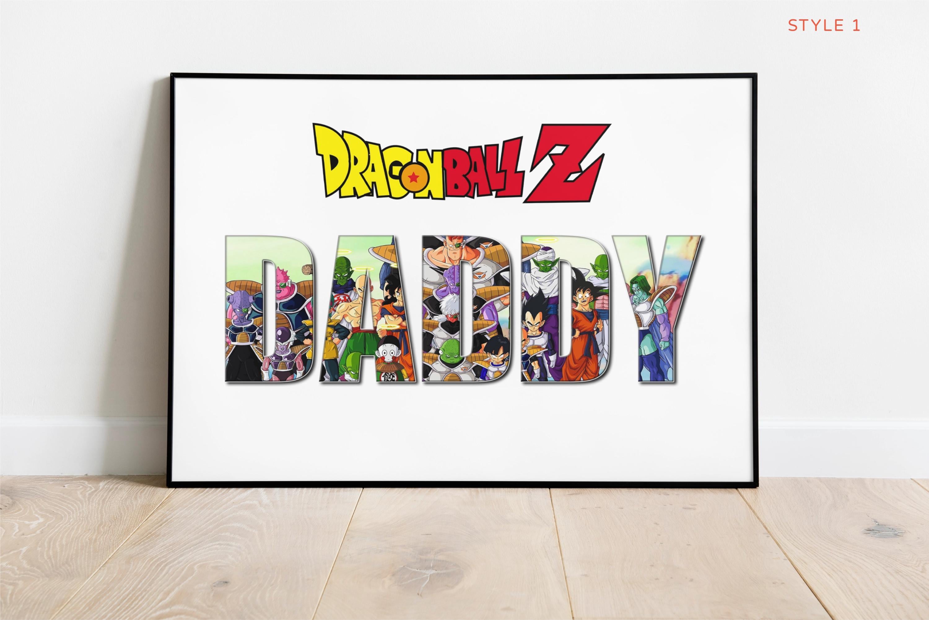 Personalised Dragon Ball Z Name Art - Unique Gift for Fathers day